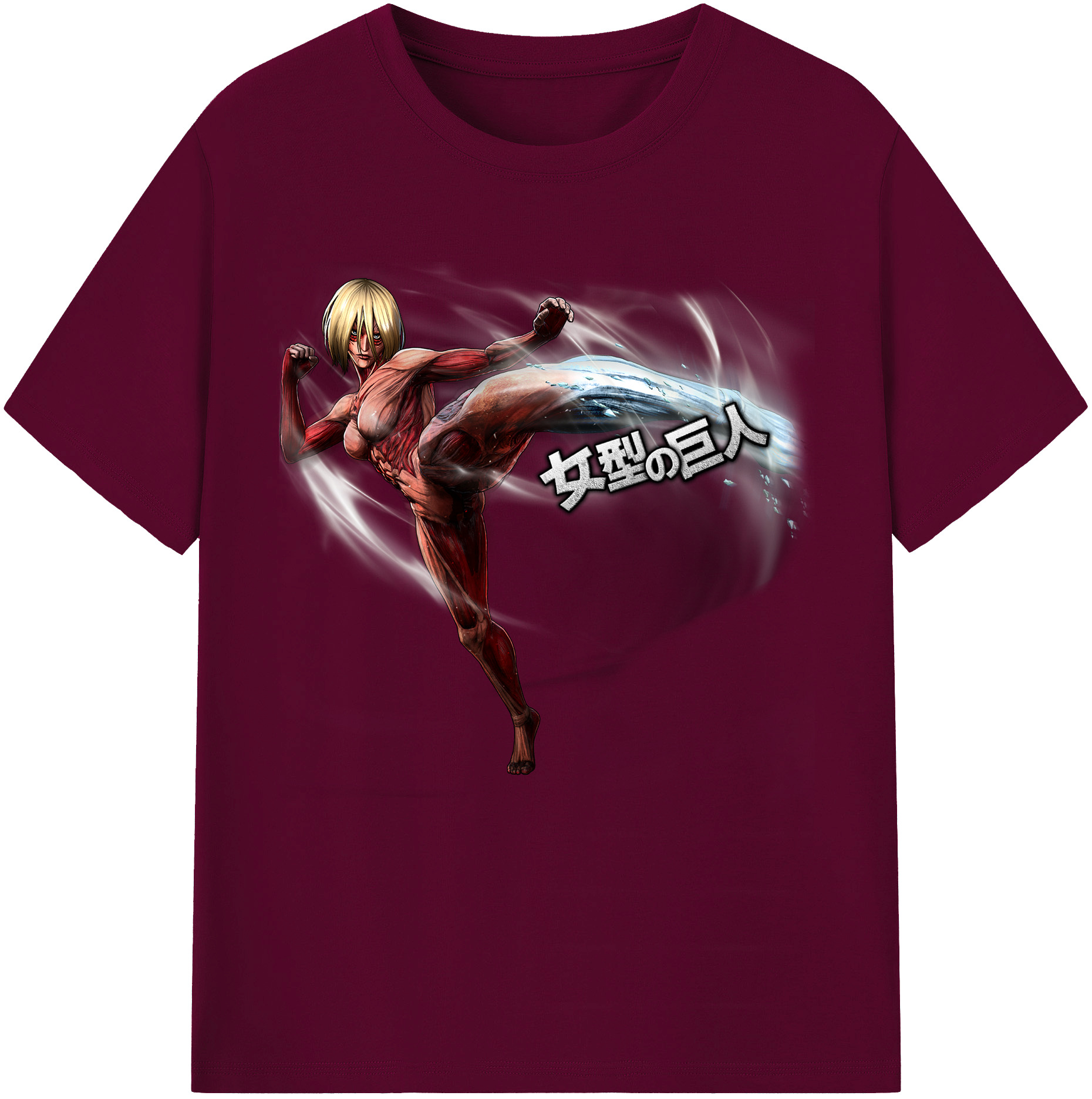 （画像用） 進撃の巨人 Attack on Titan レディースカジュアルプリントTシャツ（綿100％）